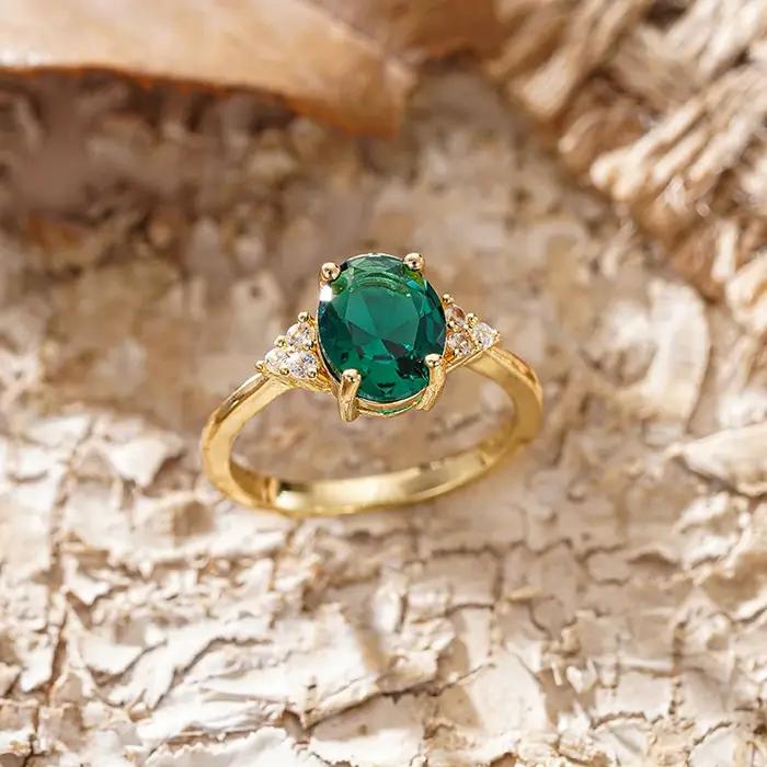Huitan – bague fantaisie couleur or pour femmes