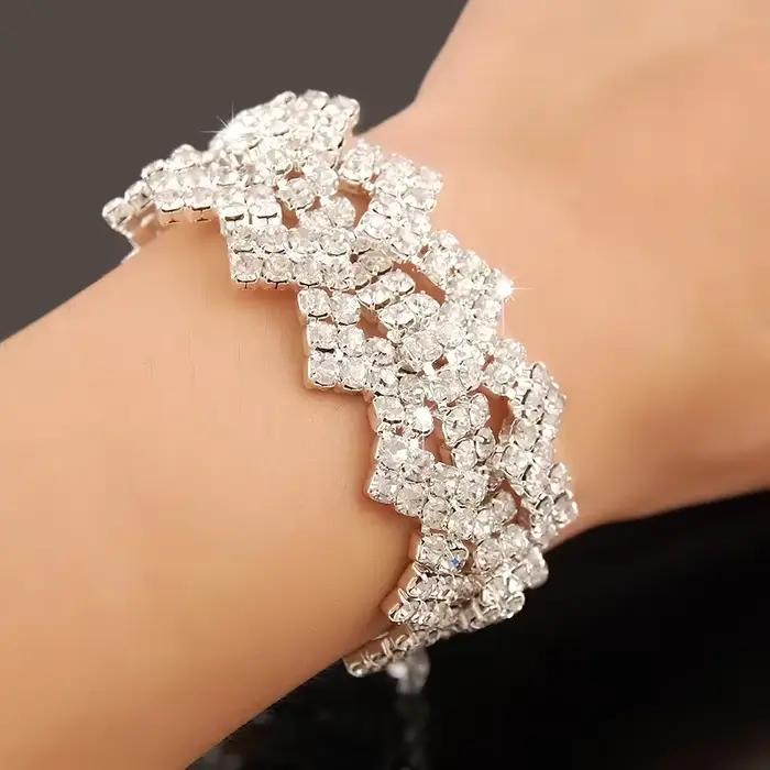 Bracelet en argent 925 et cristal de zircone AAAAA pour femmes, bijoux de luxe de soirée
