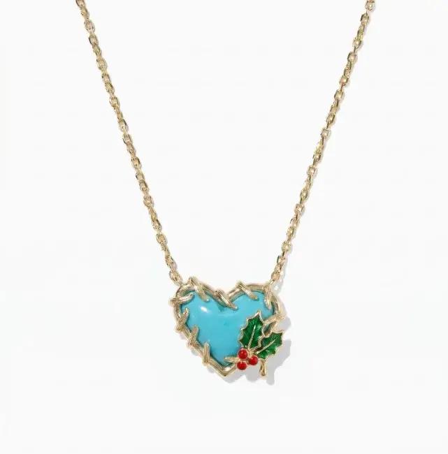 Collier Fleur du Mois Pendentif Cœur Pierre de Naissance Accessoire Bijoux Femme Occasions Spéciales
