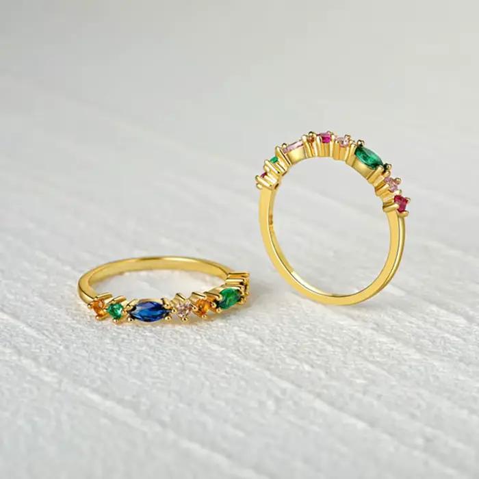 CANNER – bagues bleu ciel Turquoise violet en argent Sterling 925, plaqué or 18K, pour femmes et filles, bijoux fins, cadeaux