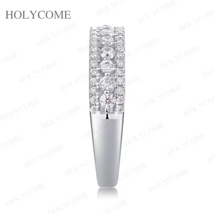 Bague en argent sterling 925 sertie de moissonite VVS1 élégante pour femmes occasions spéciales soirée party cocktail mariage