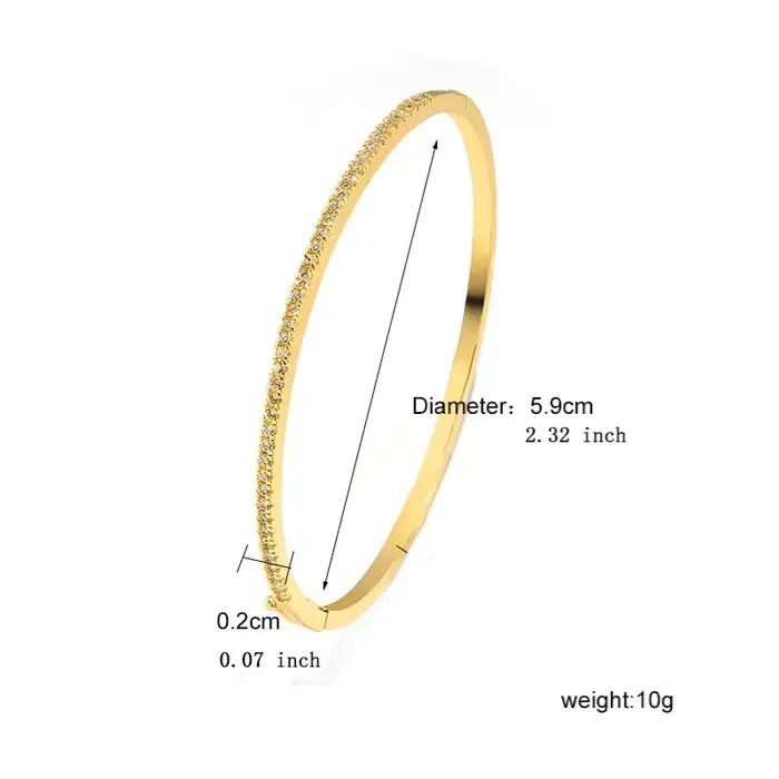 Bracelet Géométrique en Zircone Cubique Plaqué Rhodium Imitation pour Femmes Occasions Spéciales Fantaisie Moderne