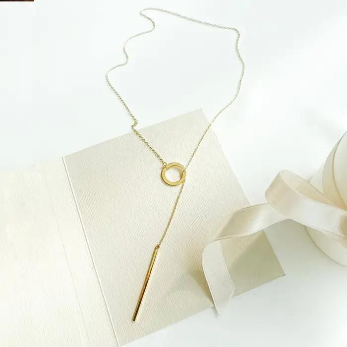 Collier minimaliste en acier inoxydable eManco pour femme