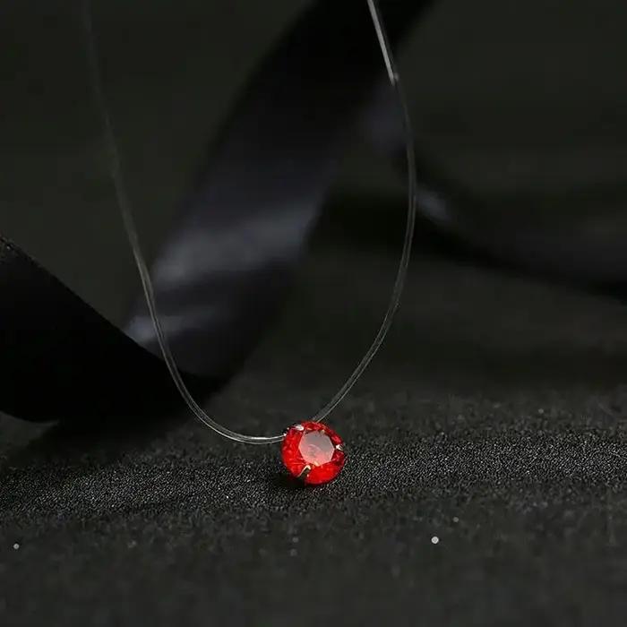 Collier pendentif en cristal brillant avec pierres précieuses artificielles pour femmes, bijou moderne à la mode pour occasions spéciales et soirée