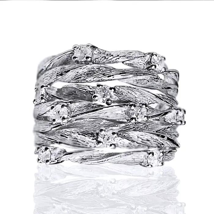 Huitan – bague croisée plaquée couleur or pour femmes, Design à large bande, moderne, tendance, acce