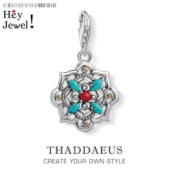 Breloque fleur de Lotus en argent Sterling 925, bijoux fins pour femmes et hommes du Club européen,