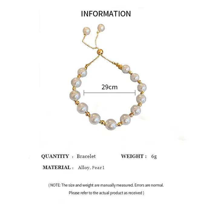 Bracelet en perles baroques simulées pour femmes élégantes occasions spéciales anniversaires mariages cadeaux festifs
