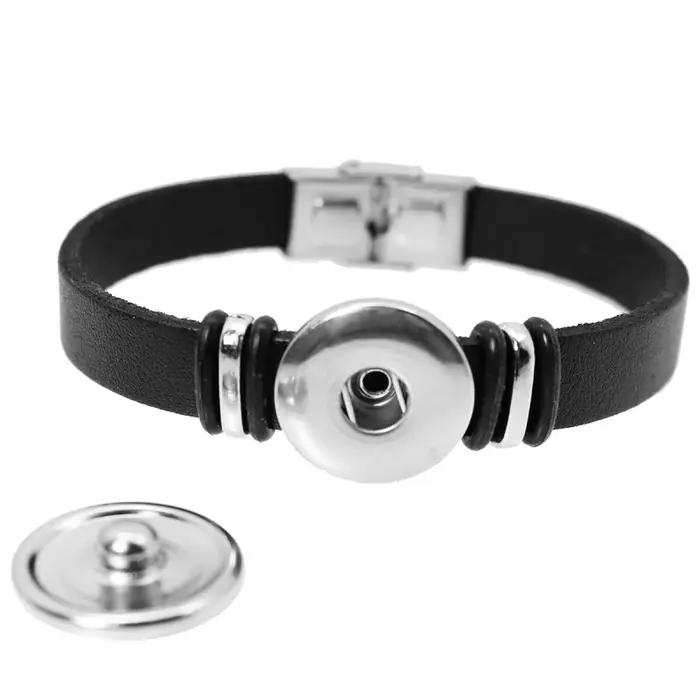 Bracelet en cuir personnalisé avec boutons réglables pour homme et femme pour célébrer les moments spéciaux et offrir à la famille et aux amis