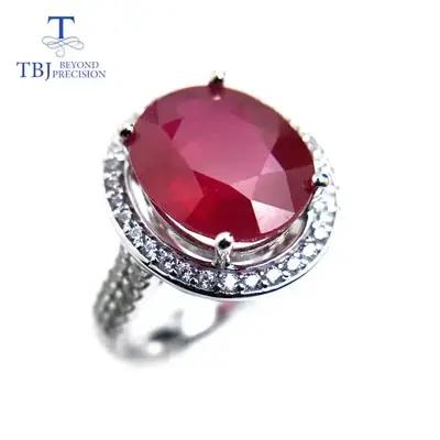 TBJ-Bague de fiançailles élégante avec adrénine naturelle pour femme, argent regardé 925, bijoux en