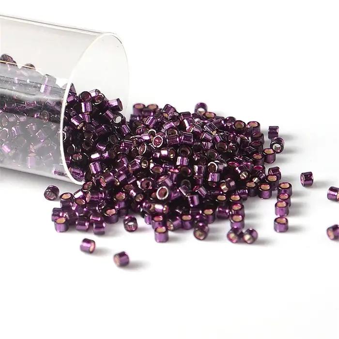 Perles japonaises Miyuki Delica, couleur argent, 10g/tuyau, 2000 pièces, graine en verre pour coutur