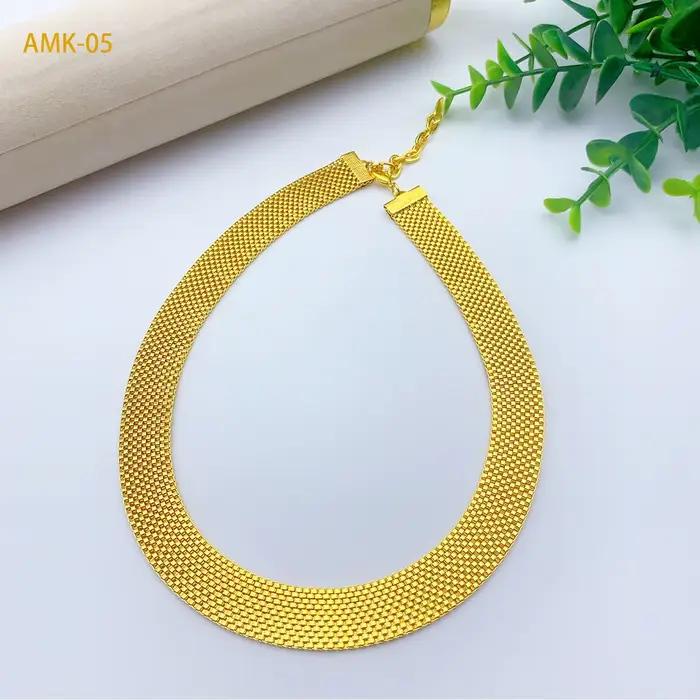 Ensemble de bijoux brésiliens pour femmes, collier et boucles d'oreilles plaqués or, indien, africain, dubaï, cadeau de fête de mariage