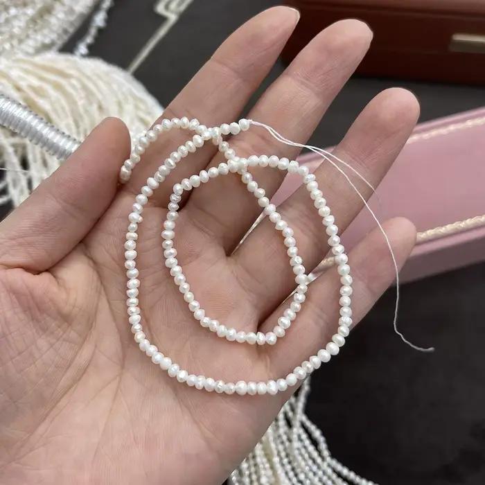 Perle d'eau douce naturelle, perle pomme de terre pour la fabrication de bijoux, accessoire pour col