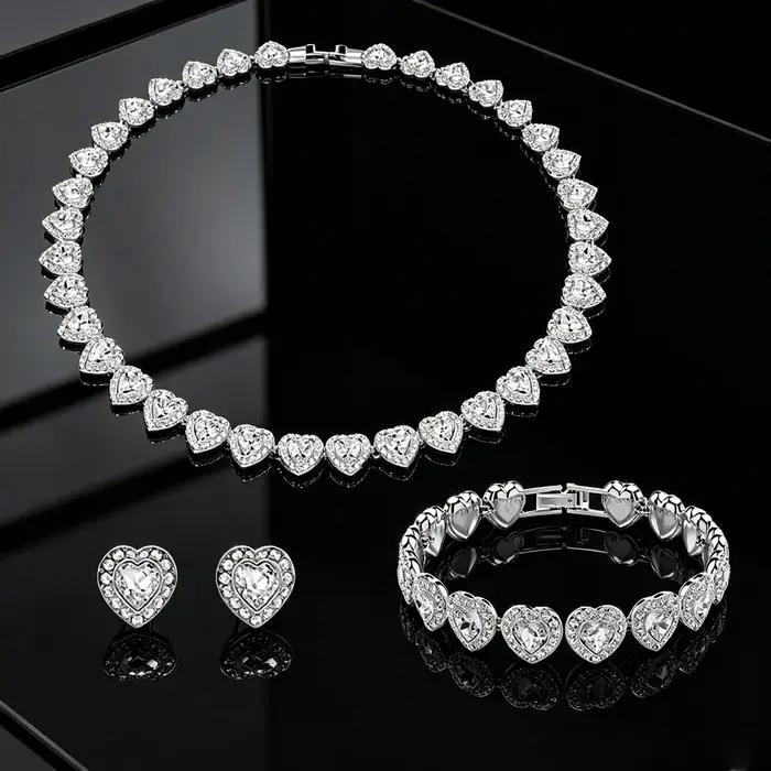 Ensemble de bijoux élégant en pierres précieuses pour femmes occasions spéciales mariage soirées