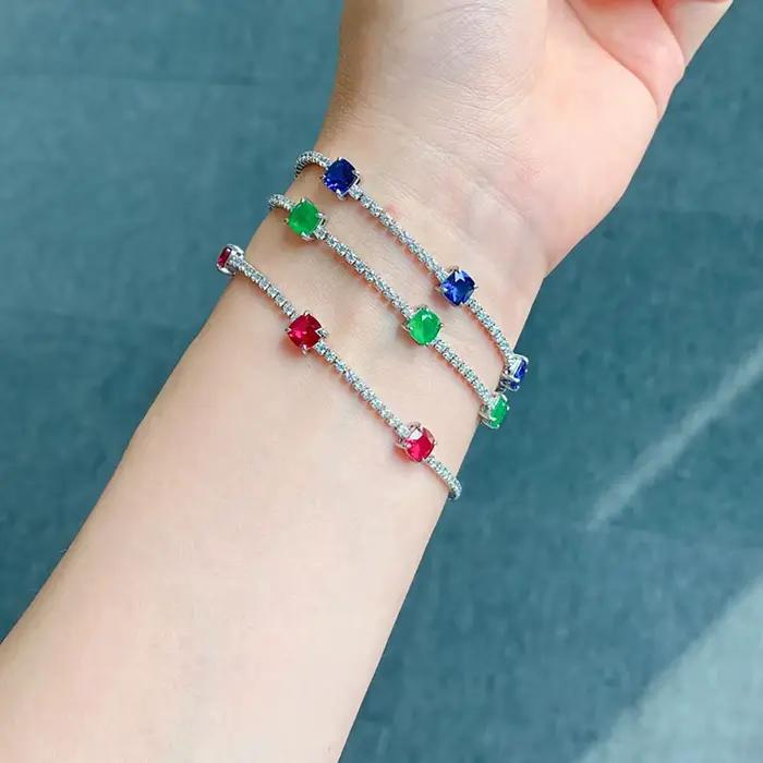 KNRIcalls-Bracelet en Pierre Précieuse Créée pour Femme