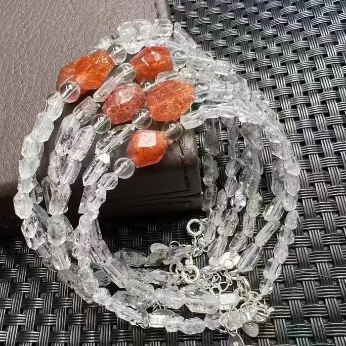 Unité un Bracelet 925 argent avec joli mignon naturel Herkimer diamant cristal forme libre