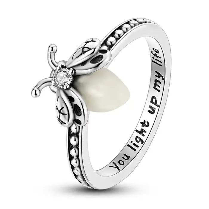 Bague en argent Sterling 925 or scintillant nœud d'amour bijoux pour femmes et filles engagement occasions spéciales zirconium blanc symbole d'amour et de promesses
