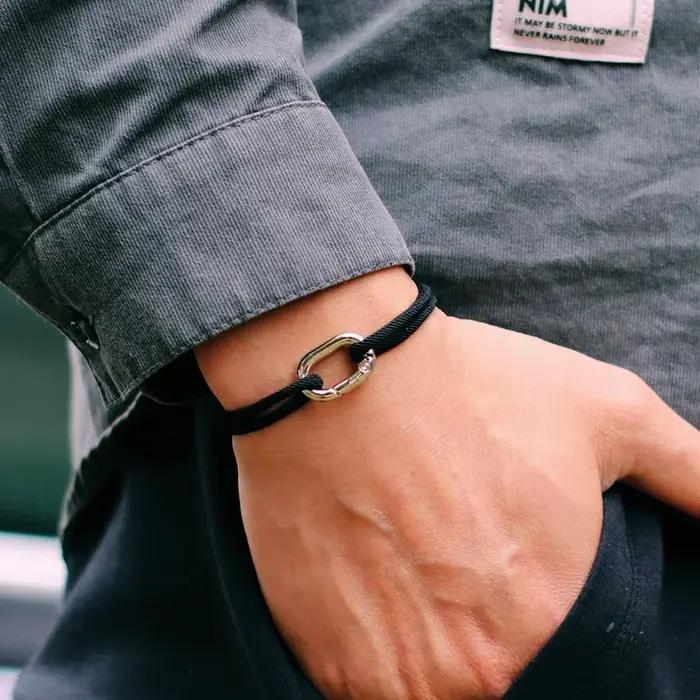 Bracelet en corde fine de 3mm pour hommes et femmes