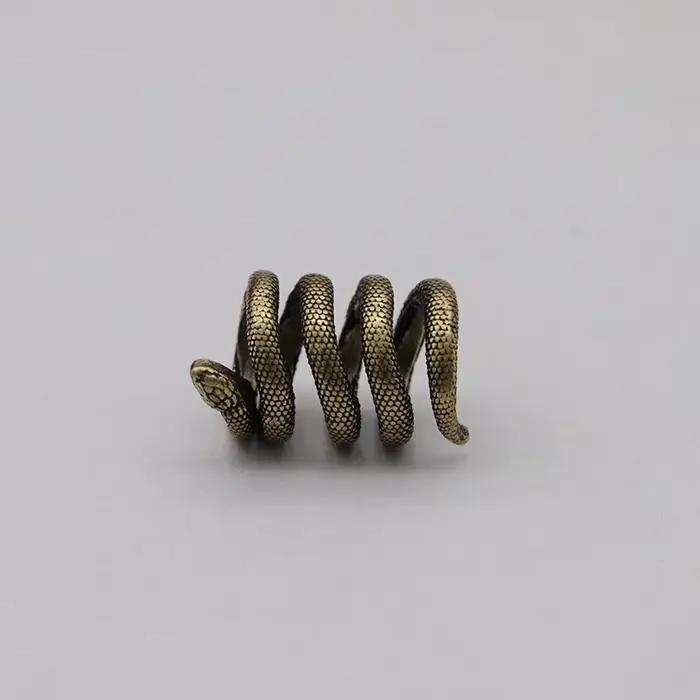 Python serpent laiton couteau perles bricolage EDC paracorde tissé lanière extérieur parapluie corde