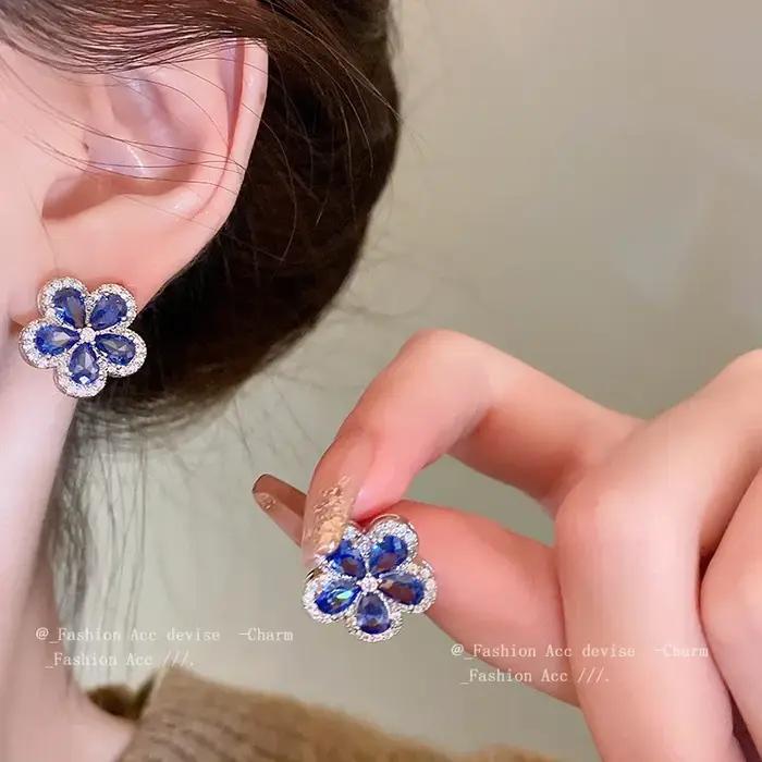 Ensemble de bijoux en argent S925 serti de zirconium pour mariage et célébrations élégantes femmes occasions spéciales