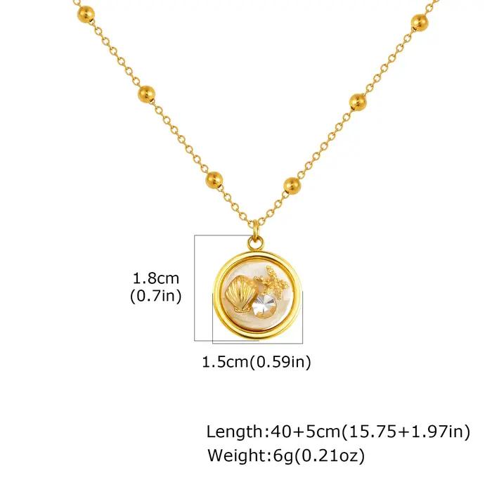 Collier chaîne de perles en pierre naturelle multicolore fait à la main pour femmes, pendentif en fo