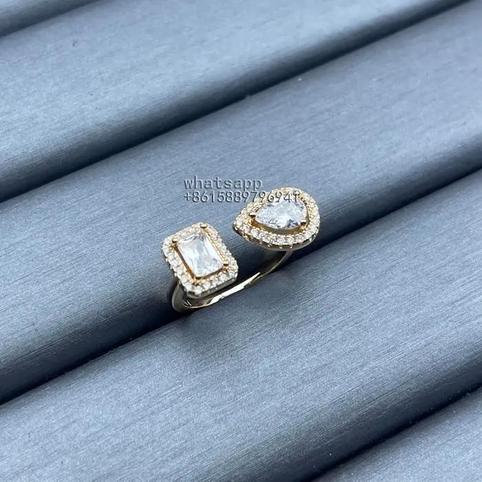 Bague élégante en argent 925 - Cadeau de mariage de haute qualité pour femme - Accessoire brillant à