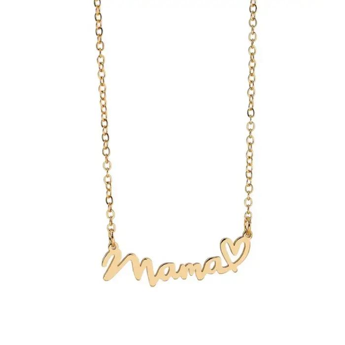 Collier pendentif lettre maman fête des mères pour femmes