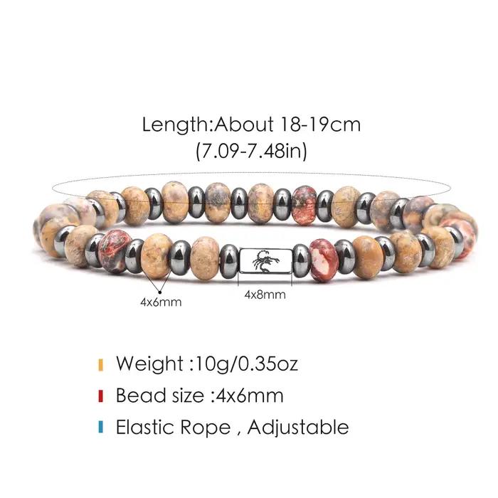 Bracelet Énergétique du Zodiaque en Pierres Naturelles