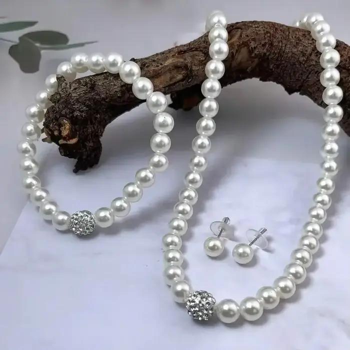 Ensemble de 3 pièces de bijoux en Imitation de perles