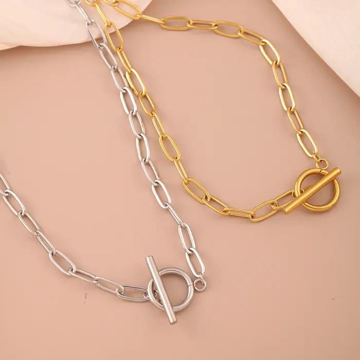 Bijoux en acier inoxydable ras du cou collier pour femme