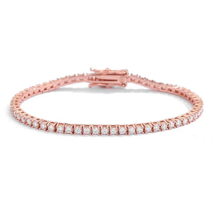 Bracelet de tennis en argent sterling 925 serti de moissonite de 2 mm élégant pour femmes occasions spéciales comme mariage et anniversaire