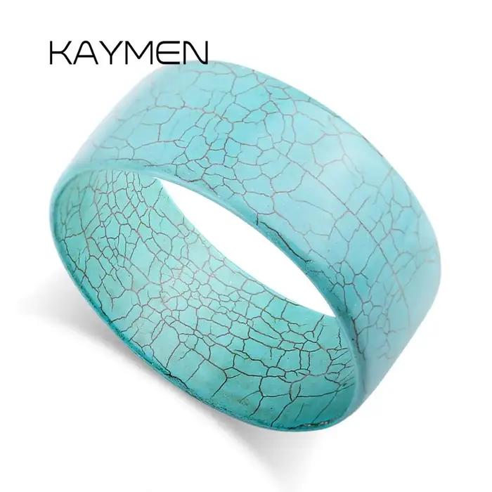 Bracelet rond synthétique-turquoise élégant pour femmes occasions spéciales design classique tendance accessorisé par or style simple pour tenues de costume