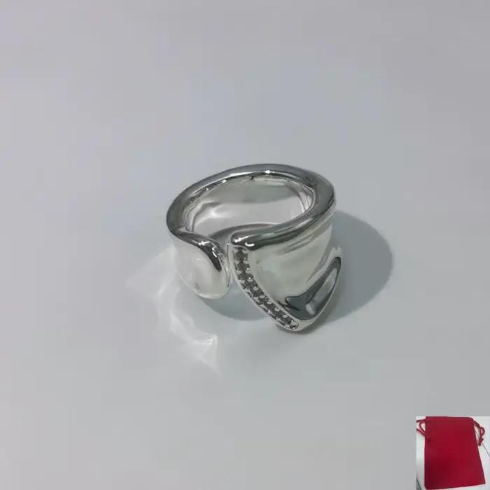 Bague géométrique en or et argent avec diamants, collection 2026 Espagne, accessoires de bijouterie,