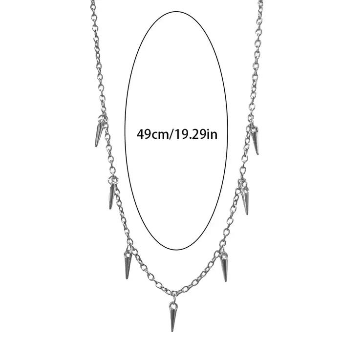Collier à pampilles à rivets Punk Hip Hop Mode Géométrique Chaîne Acier Titane Hommes Femmes Occasions Spéciales
