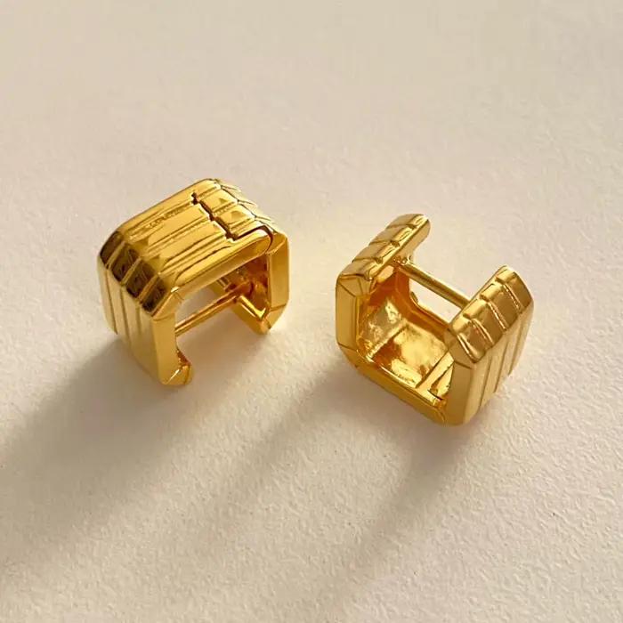 REETI 925 boucles d'oreilles en argent Sterling Styles carrés boucle d'oreille créative chaude Sexy bijoux pour les femmes cadeau personnalisé femmes bijoux