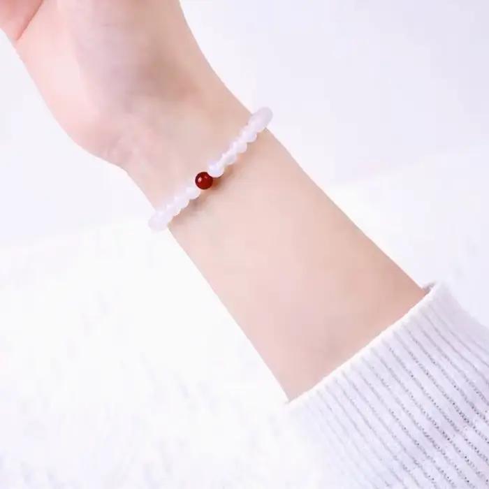 Bracelet en cristal naturel chaîne et maillons pour femme élégant avec pierre naturelle à choisir