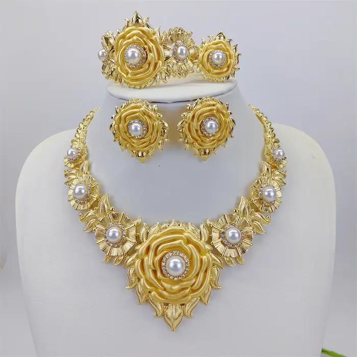 ESALE 2026 Nouvel ensemble de bijoux en perles blanches, accessoires de bijoux de luxe pour mariage, cadeau pour femmes, cadeau pour la fête des mères, cadeau pour la Saint-Valentin