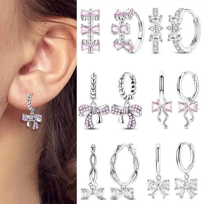 Boucles d'oreilles en argent Sterling 925 pour femmes avec certificat GDTC pour occasions spéciales et designs originaux