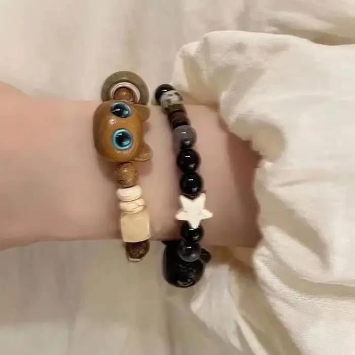 Bracelet à breloques chat de dessin animé en argent sterling cadeau bijoux pour femmes et filles pour les occasions spéciales et les cadeaux d'amitié