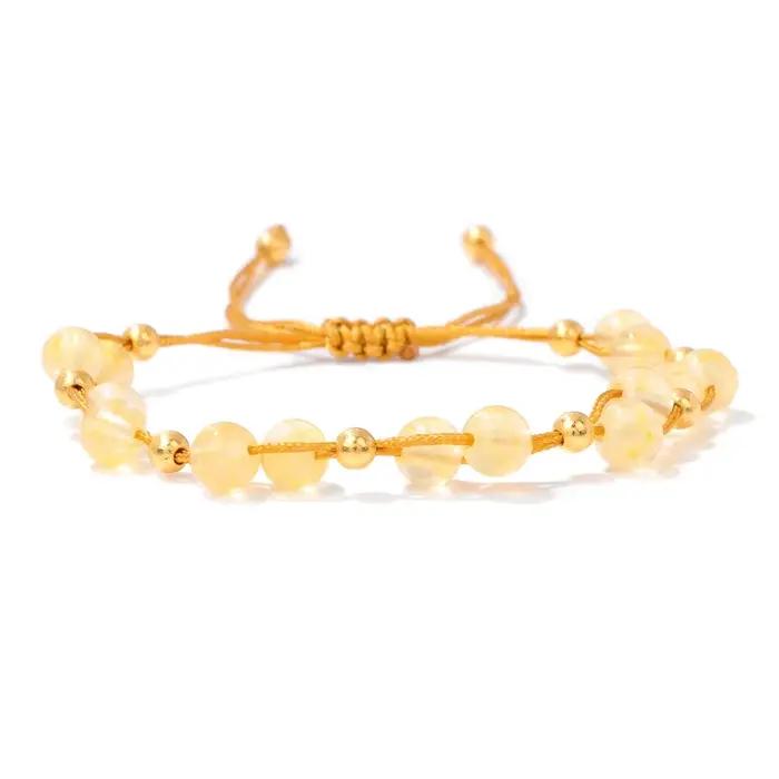 Bracelets en chaîne de perles de pierre naturelle pour femmes