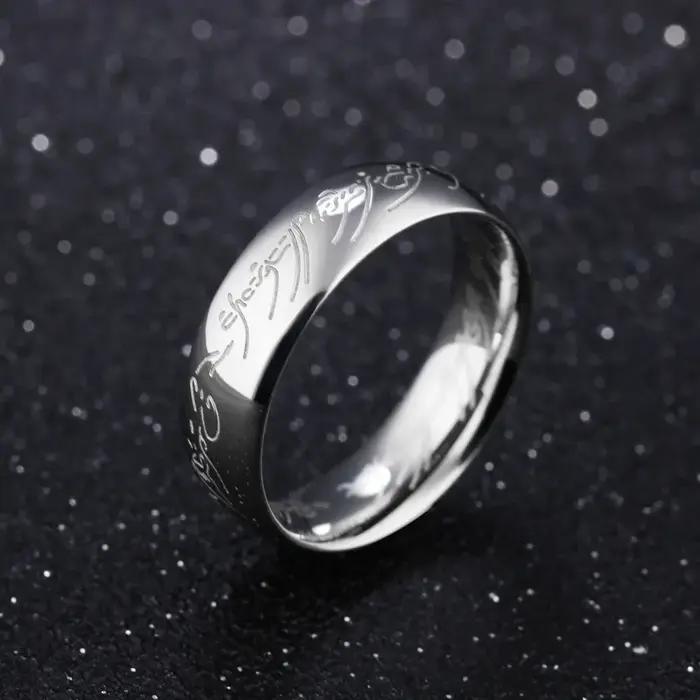 Bagues de mariage en acier inoxydable pour Couples, gravure Laser exquise, bijoux de film à la mode pour hommes et femmes, cadeaux, vente en gros