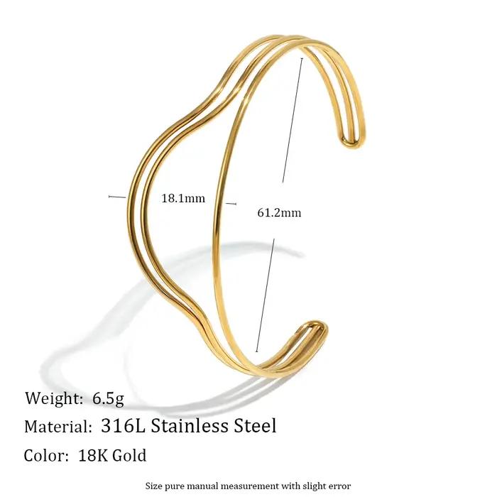 E.B.belle – Bracelets de la série de lignes croisées, lignes torsadées à Double couche, bijoux en acier inoxydable sans ternissement