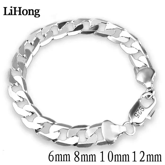 Bracelet en argent Sterling 925 motif plante bijou pour femme et homme mariage anniversaire
