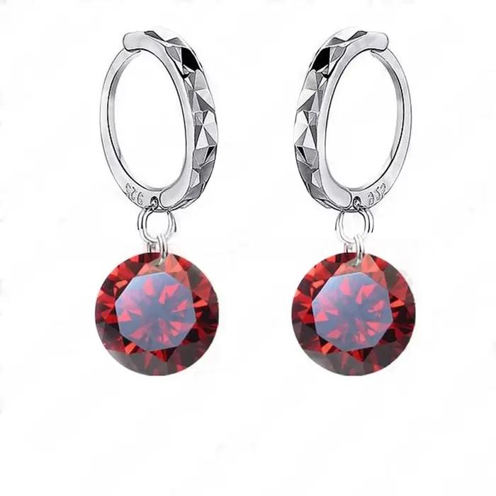 Boucles d'oreilles personnalisées en argent regardé 925 pour femmes