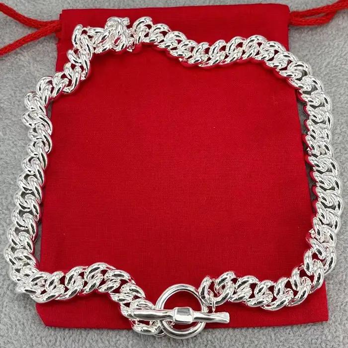 Kit de Bijoux DIY Collier Maillé à Forme de Cœur pour Personnalisation Bijou Femme Occasions Spéciales
