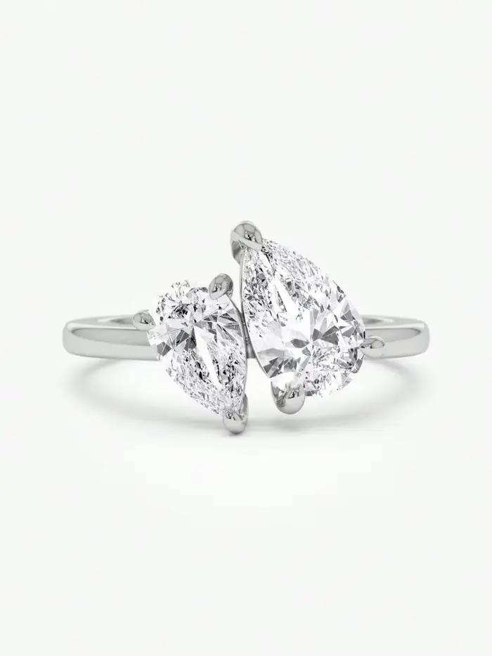 Bagues en argent Sterling 925 pour femmes, goutte d'eau scintillante, entrelacées, éblouissantes, po