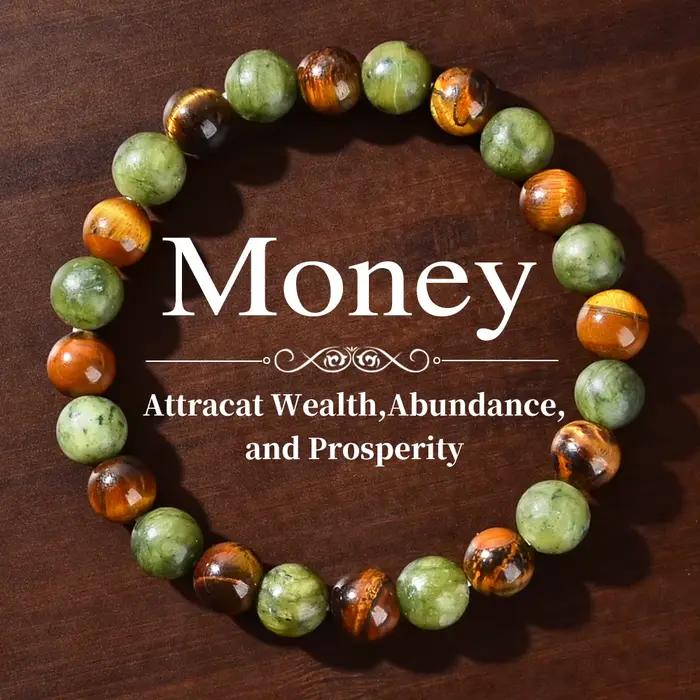 Bracelet de guérison de prospérité et de abondance - Bracelet de relaxation, d'amélioration du succè