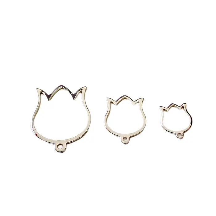 Boucles d'oreilles en cuivre plaqué or et argent véritable