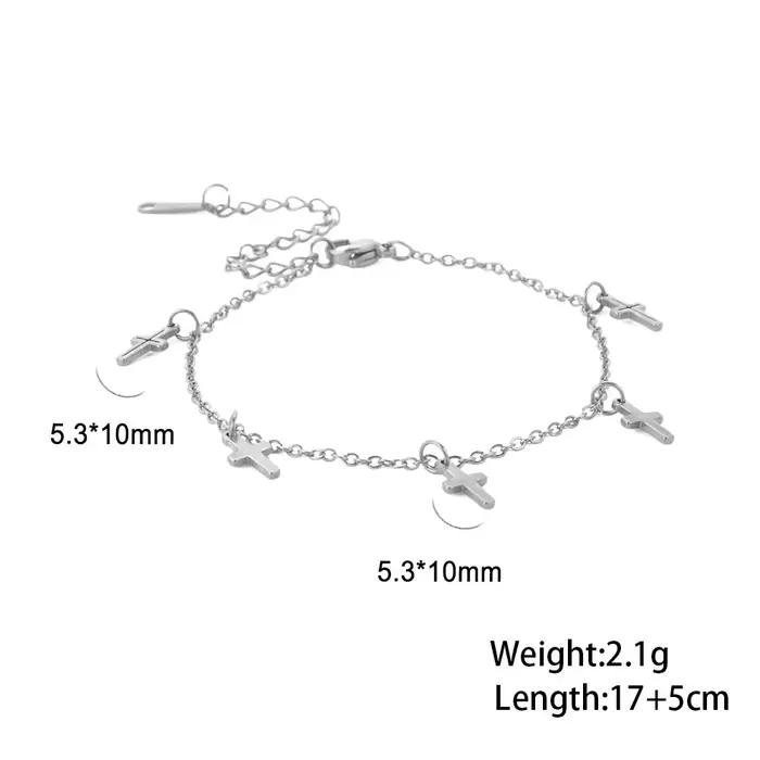 Cazador-Bracelet à breloques croix chrétienne pour femme, bracelets pendentif Boho, bijoux à la main