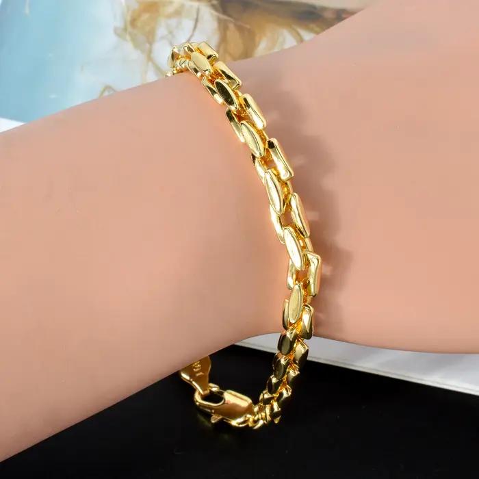 Sunny-Ensemble de bijoux plaqué or pour hommes et femmes