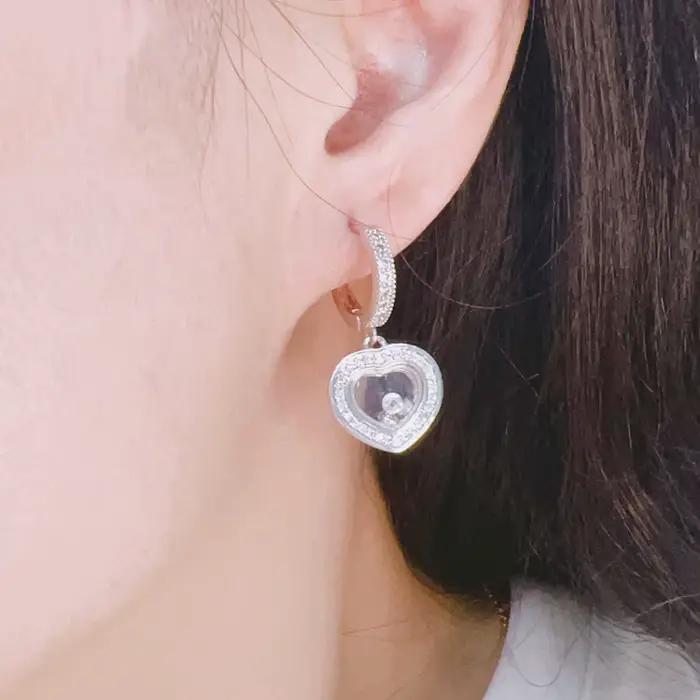 Boucles d'oreilles créoles incrustées de cuivre pour femmes